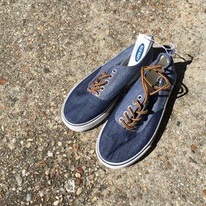 Boys chambray dress/tennis shoes